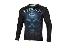 Rashguard termoaktywny L-S Pit Bull Mesh Performance Pro Plus Blue Skull - Czarny