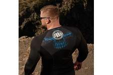 Rashguard termoaktywny L-S Pit Bull Mesh Performance Pro Plus Blue Skull - Czarny