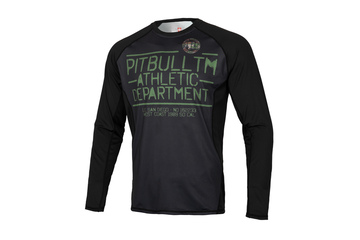 Rashguard termoaktywny L-S Pit Bull Mesh Performance Pro Plus Woodland Logo - Czarny