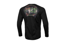 Rashguard termoaktywny L-S Pit Bull Mesh Performance Pro Plus Woodland Logo - Czarny