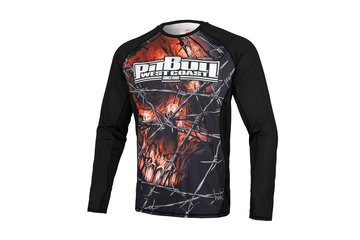 Rashguard termoaktywny L-S Pit Bull Mesh Performance Pro Plus Wired Skull - Czarny