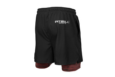 Spodenki sportowe Pit Bull Mesh Performance Pro Plus - Czarne/Pomarańczowe