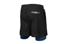 Spodenki sportowe Pit Bull Mesh Performance Pro Plus - Czarne/Niebieskie