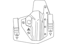 kabura Helikon UNIVERSAL IWB HYBRID HOLSTER - czarny