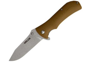 Nóż składany WELDE D2F22 brown