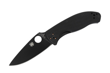Nóż SPYDERCO Tenacious black folder plain