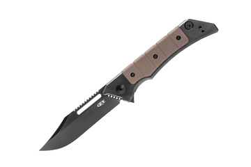 Nóż ZERO TOLERANCE TIM GALYEAN FRAME LOCK KNIFE BROWN G-10/TI