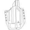 kabura Helikon OWB LIGHT HOLSTER G17 - Full Kydex - czarny