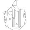 kabura Helikon OWB NO LIGHT HOLSTER G17 - Full Kydex - flat dark earth