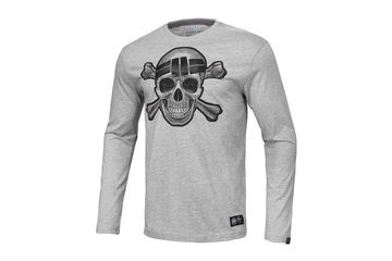 Koszulka z długim rękawem Pit Bull Skull Wear '20 - Szara