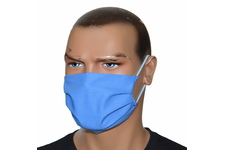 Maska bawełniana na twarz - niebieska