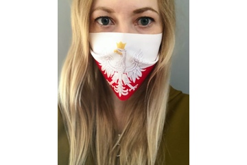 Maska z mikrofibry na twarz Orzeł Polski