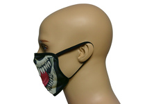 Maska na twarz z nadrukiem ZBROJOWNIA - Gad - czarna