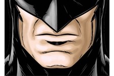 Maska na twarz z nadrukiem ZBROJOWNIA - Batman - czarna
