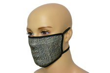Maska na twarz z nadrukiem ZBROJOWNIA - Worek - czarna