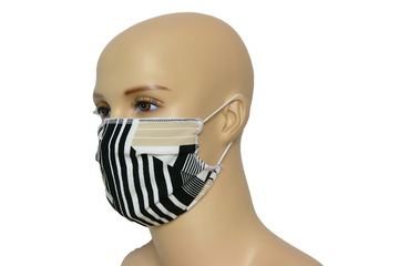 Zebra - bawełniana maska wielorazowa z certyfikatem OEKO-TEX