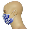 Niebieskie Kwiaty - bawełniana maska wielorazowa z certyfikatem OEKO-TEX