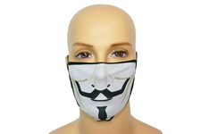 Maska na twarz z nadrukiem ZBROJOWNIA - Vendetta - czarna