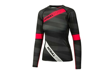 Rashguard termoaktywny damski L-S Pit Bull Tape'20 - Czarny