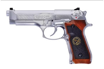 Pistolet 6mm WE M92 Biohazard Samurai Edge Silver