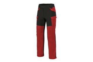 spodnie Helikon Hybrid Outback Duracanvas - Czerwone/Czarne