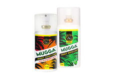 Zestaw - Repelent Środek na komary kleszcze i inne owady Mugga STRONG spray  50% DEET oraz Mugga Spray 9,4 DETT 75ml