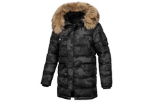 Zimowa kurtka z kapturem Pit Bull Kingston '21 - Black Camo