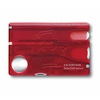 Multitool Victorinox SwissCard Nailcare transparentna czerwona