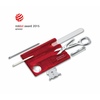 Multitool Victorinox SwissCard Nailcare transparentna czerwona