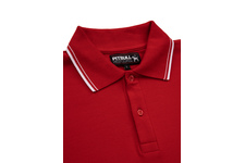 Koszulka Polo Pit Bull Regular Logo Stripes '20 - Czerwona