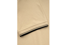 Koszulka Polo Pit Bull Slim Logo Stripes '20 - Piaskowa