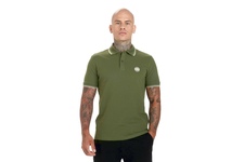 Koszulka Polo Pit Bull Slim Logo Stripes '20 - Oliwkowa