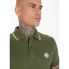 Koszulka Polo Pit Bull Slim Logo Stripes '20 - Oliwkowa