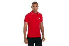 Koszulka Polo Pit Bull Slim Logo Stripes '20 - Czerwona