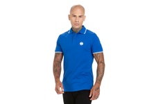 Koszulka Polo Pit Bull Slim Logo Stripes '20 - Niebieska