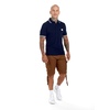 Koszulka Polo Pit Bull Slim Logo Stripes '20 - Granatowa