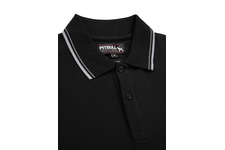 Koszulka Polo Pit Bull Slim Logo Stripes '20 - Czarna