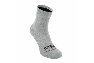 Skarpetki Pit Bull Low Ankle TNT grube (3-pak) - Szare