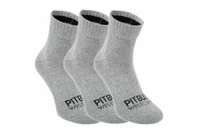 Skarpetki Pit Bull Low Ankle TNT grube (3-pak) - Szare