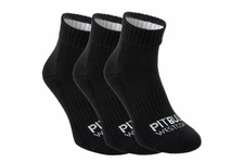 Skarpetki Pit Bull Low Ankle TNT grube (3-pak) - Czarne