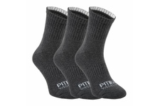 Skarpetki Pit Bull High Ankle TNT cienkie (3-pak) - Grafitowe