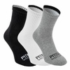 Skarpetki Pit Bull High Ankle TNT grube (3-pak) - Białe/Szare/Czarne