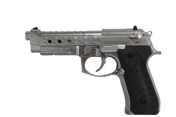 Pistolet 6mm Cybergun M92 Hex cut silver gas HOPUP