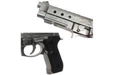 Pistolet 6mm Cybergun M92 Hex cut silver gas HOPUP