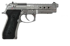 Pistolet 6mm Cybergun M92 Hex cut silver gas HOPUP