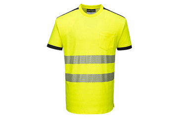 T-Shirt ostrzegawczy PW3 PORTWEST T181 - Żółty/Czarny