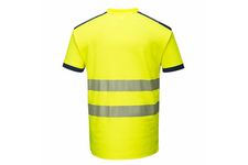 T-Shirt ostrzegawczy PW3 PORTWEST T181 - Żółty/Granatowy