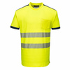 T-Shirt ostrzegawczy PW3 PORTWEST T181 - Żółty/Granatowy