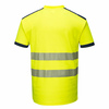 T-Shirt ostrzegawczy PW3 PORTWEST T181 - Żółty/Granatowy