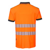 Koszulka Polo ostrzegawcza PW3 PORTWEST T180 - Pomarańcz/Czarny